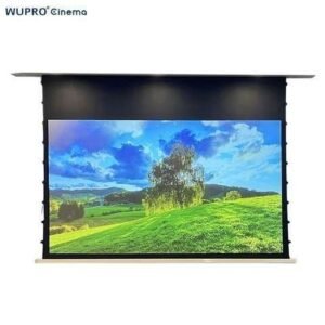 Wupro Branded Tab Tensioned Motorized ALR Grey / Black Crystal Screen for Long Throw Projector 16:9 Ratio 100-120 inch