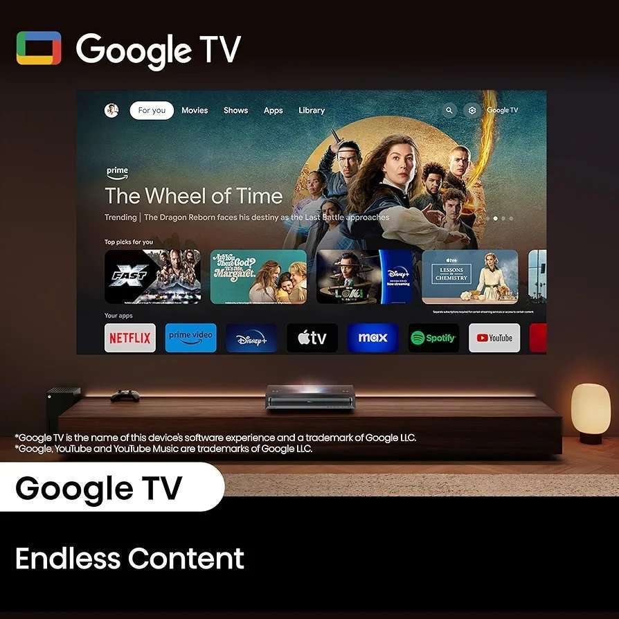 Hisense PX3-PRO Triple Laser Ultra Short Throw Projector, 80″~150″, 4K UHD, High Contrast, IMAX Enhanced, Dolby Vision & Atmos, HDR10+, 3000 Lumens, Designed for Xbox - Image 12