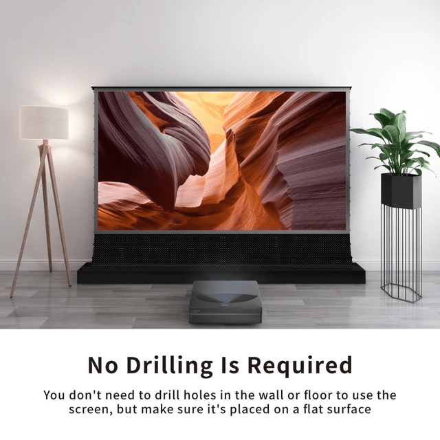 VIVIDSTORM ALR ,Motorized Floor Rising Screen Compatible for Lumens up to 2500 ANSI of Normal Projector