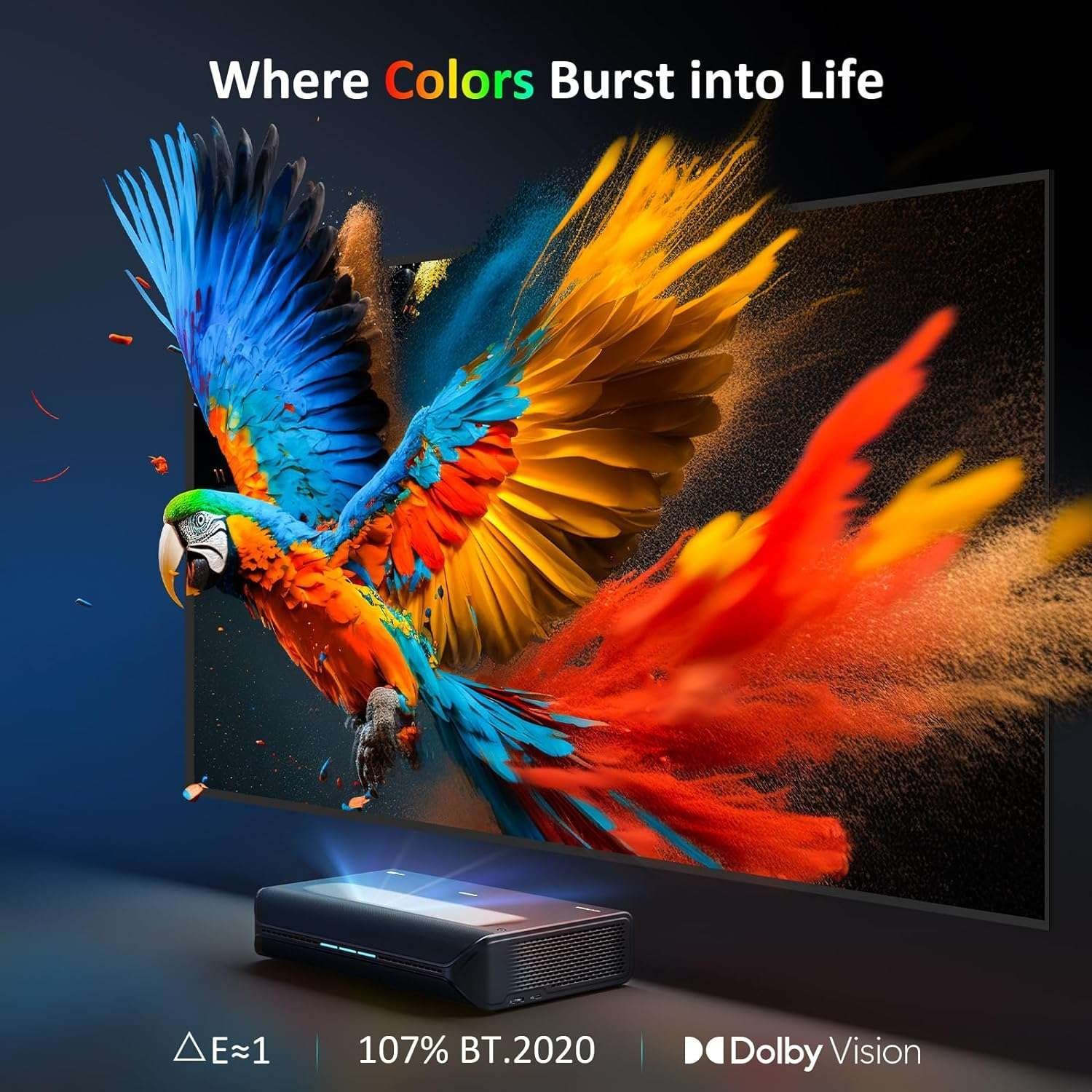 NexiGo Aurora Pro, Ultra Short Throw 4K Tri-Color Laser Projector, 2400 Lumens with Dolby Vision & Atoms - Image 6