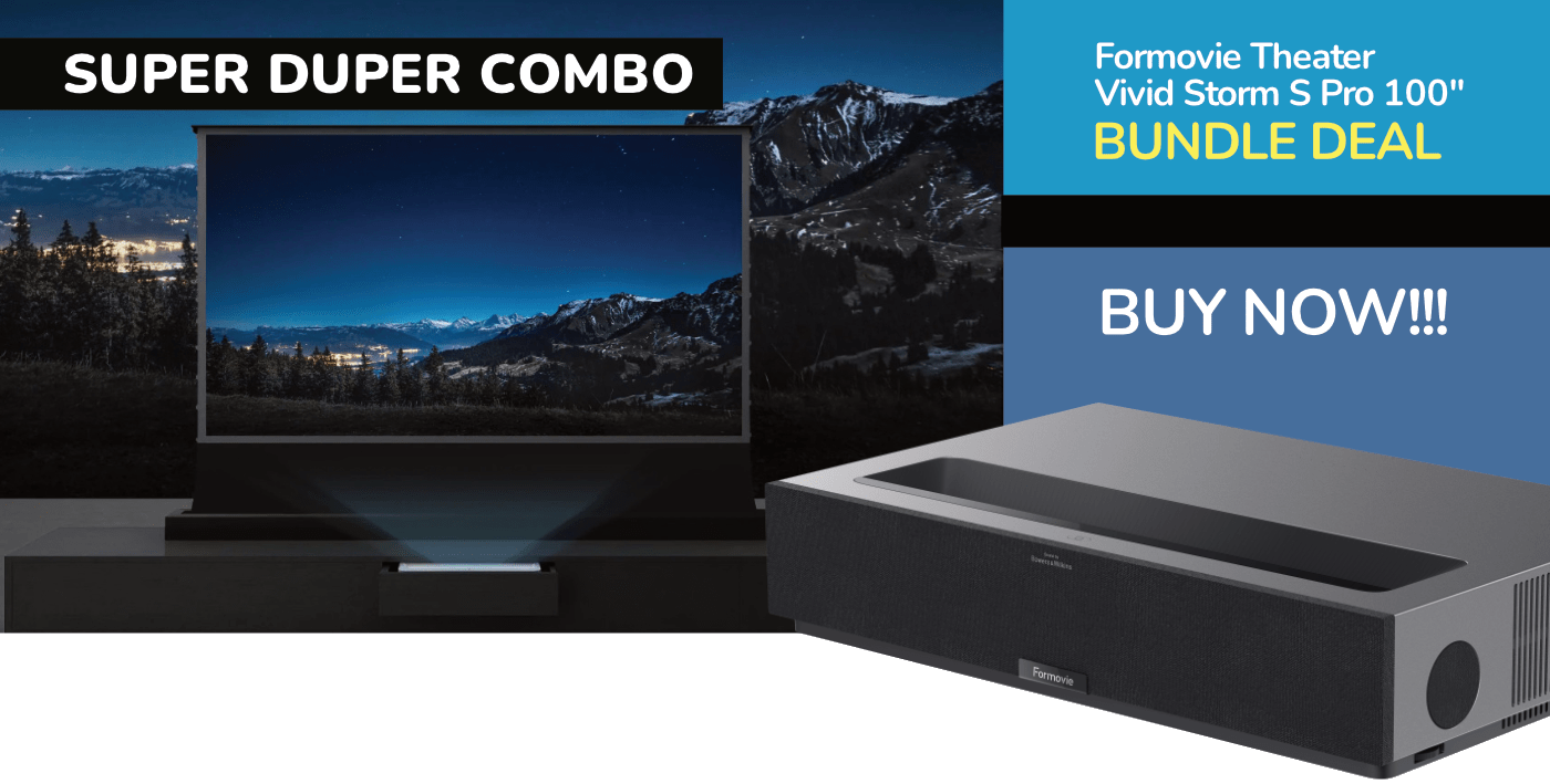 Formovie Theater Premium with VIVIDSTORM S PRO 120 inch Bundle offer